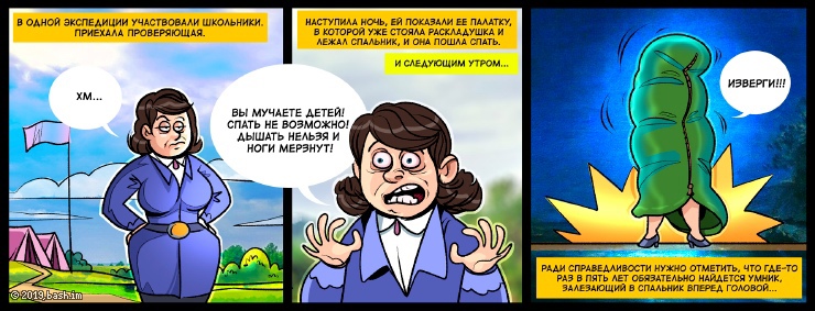 Александр Комаров:
В одной экспедиции участвовали школьники. Приехала проверяющая. Первый вопль был:...